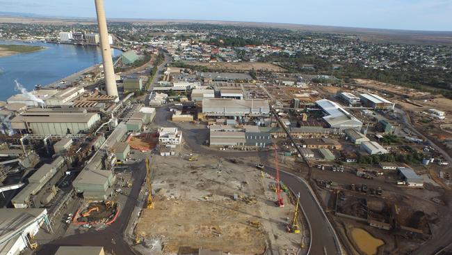 The Nyrstar smelter at Port Pirie, which is undergoing a $563m redevelopment. Picture: Karen Seindanis