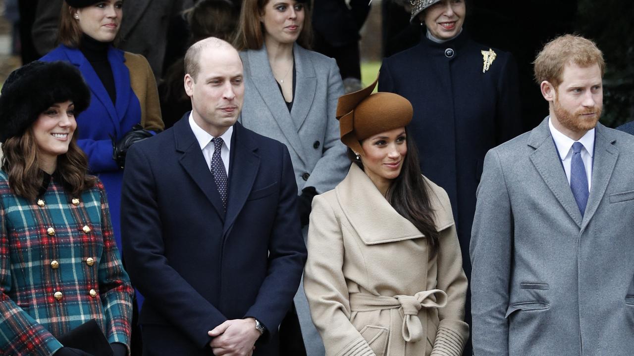 Kate, William, Meghan and Harry in 2017. Picture: Adrian Dennis/AFP