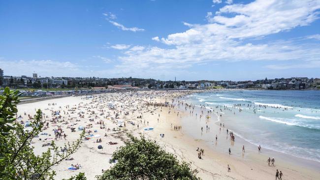 Bondi Beach on Christmas Day in 2023. Picture: Daily Telegraph / Monique Harmer