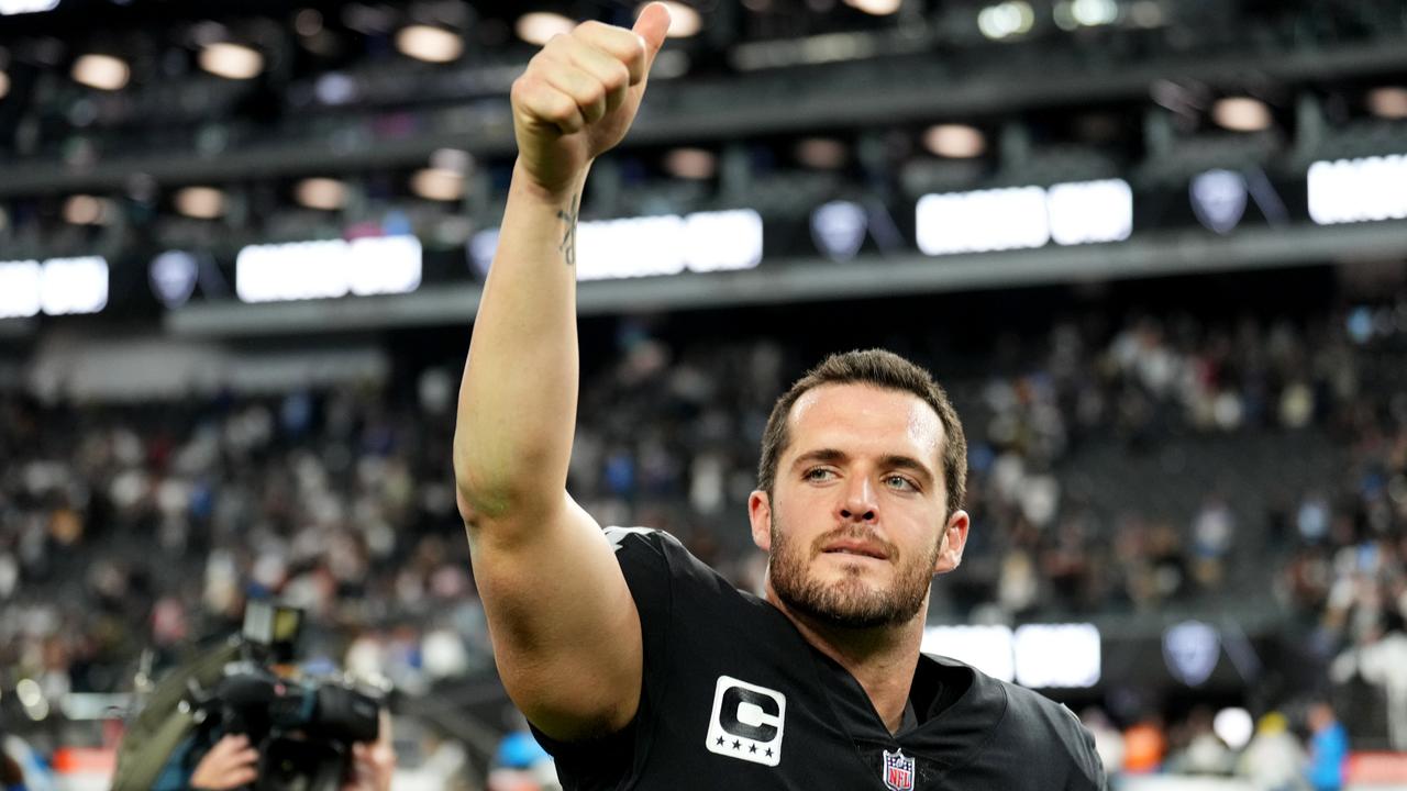 Derek Carr has officially played his last snap as quarterback of the Las Vegas Raiders after being released by the team. (Photo by Chris Unger)