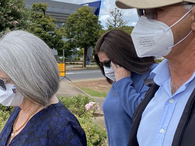 Alleged abusive nurse Natasha Lee Waters leaves the Elizabeth Magistrates Court with her parents. , Picture: Brinley Duggan