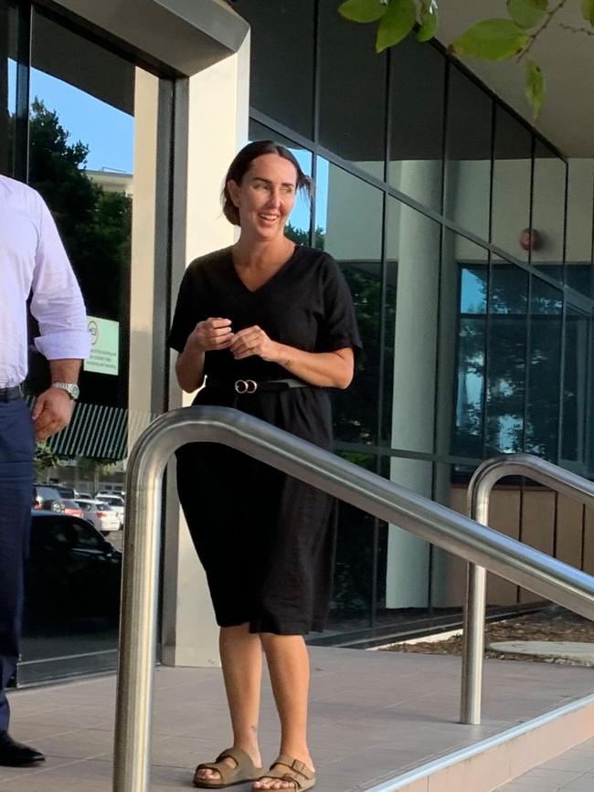 Katrina Patricia Nadine Gorrie leaves Maroochydore Court House on Wednesday.