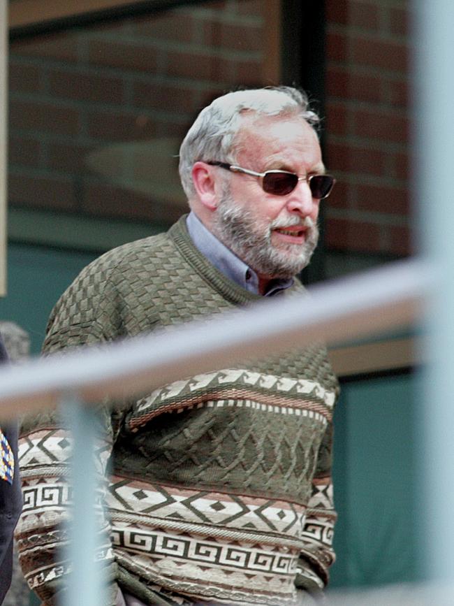 Paul Ronald Goldsmith arrives at the Hobart Magistrates Court