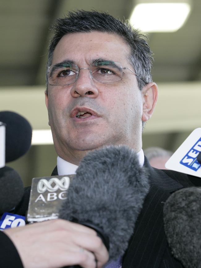 Demetriou after making the AFL’s expansion announcement.