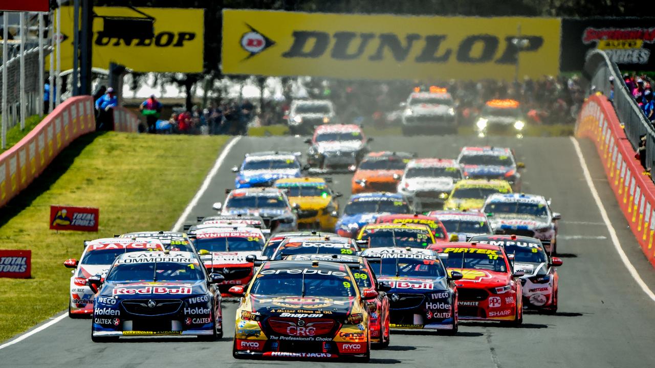 The start of last year’s Bathurst 1000 race at Mount Panorama.