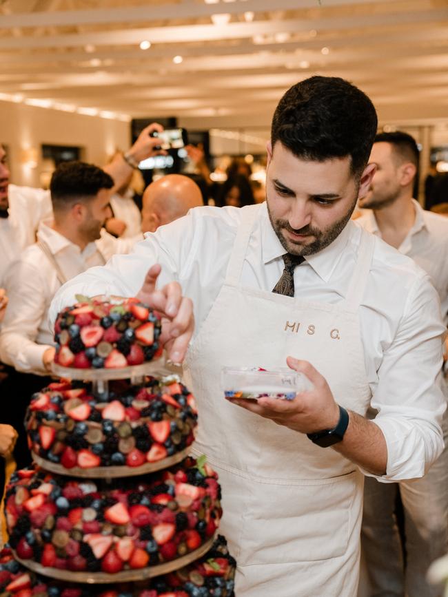 Harrods' head pastry chef Philip Khoury at his brother Alan's wedding at Misc Parramatta Park.