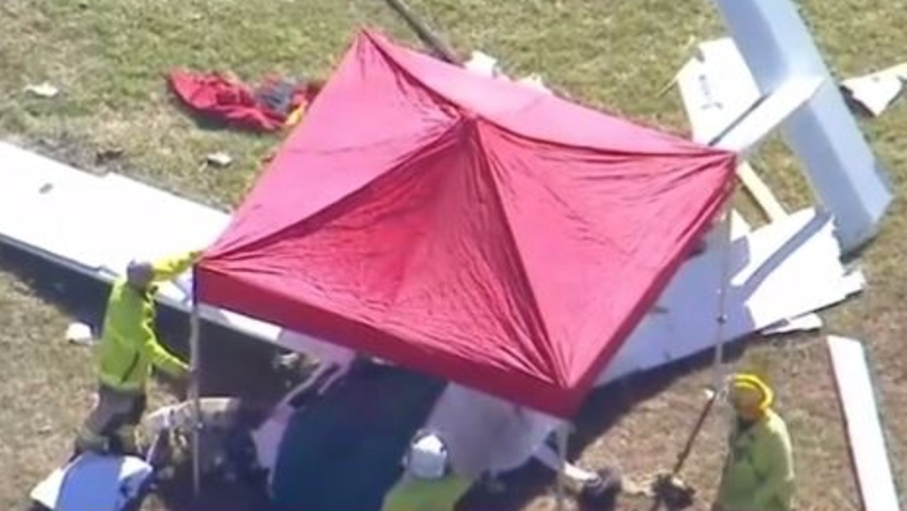 The plane crash site at Caboolture. Picture: Supplied