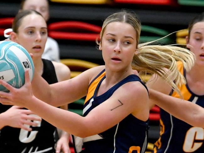 QISSN Netball Carnival at Townsville Stadium. All Souls St Gabriels School Charters Towers against Gilroy Santa Maria College Ingham. Picture: Evan Morgan