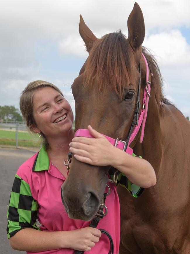 Fleur Blanch with stable star Hotel Drive before running third in the 2017 NRRA Country Championship Qualifier at Grafton.