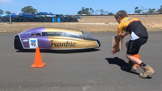 Will Niven, 17, was born with McCune-Albright syndrome, and couldn’t play sports, Pedal Prix is the last sport he played. Picture: Supplied by family