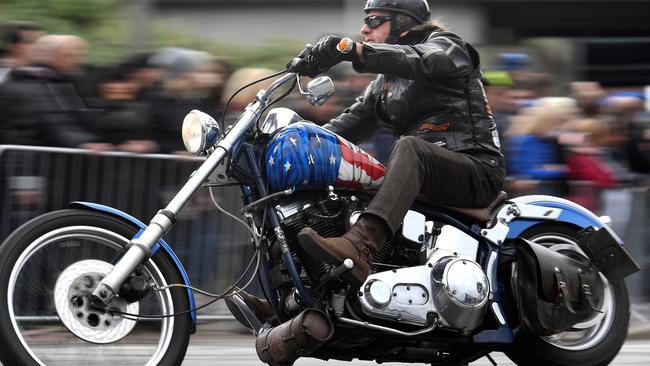 A traditional Harley-Davidson during a parade in Hamburg, Germany. Pic: Reuters.