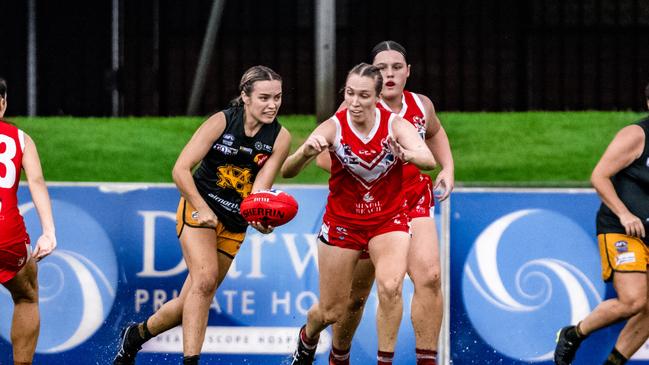 Waratah and St Mary's will clash in the Women's NTFL Premier League in Round 2 of the 2023-24 season. Picture: Patch Clapp / AFLNT Media