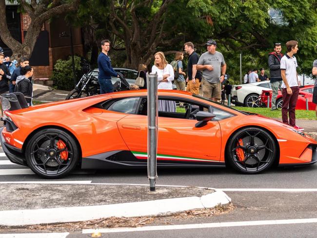 The Cars &amp; Coffee event at The Newport attracted curious onlookers. Picture: Facebook