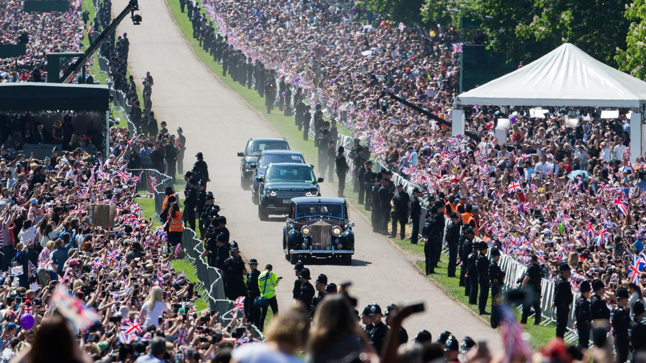 People reportedly camped for days to catch a glimpse of the duchess on her 2018 wedding day. Picture: WireImage.