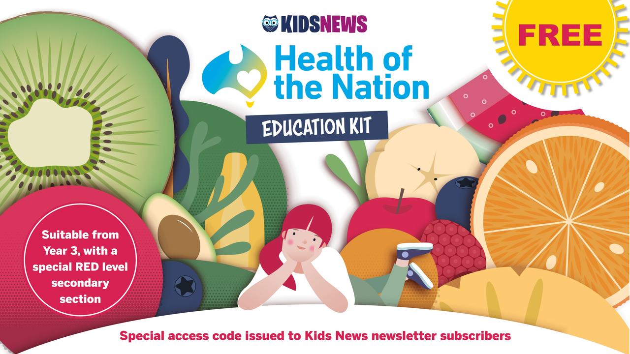 The Health of the Nation interactive workbook of classroom activities is available for download free to Kids News newsletter subscribers. Picture: Abi Fraser