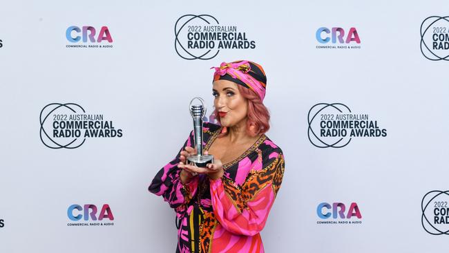 Bianca Dye 90.9 SeaFM, Gold Coast QLD, Southern Cross Austereo Winners of Best Community Service Project Provincial Award for Bianca, Dan &amp; Bens Flood Watch at the ACRAS 2022. Picture: LP Commercial Photography