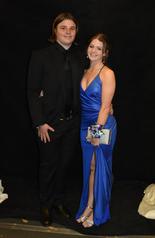 Luke Dedman and Grace Whitelaw at the 2022 Kawana Waters State College formal. Picture: Sam Turner