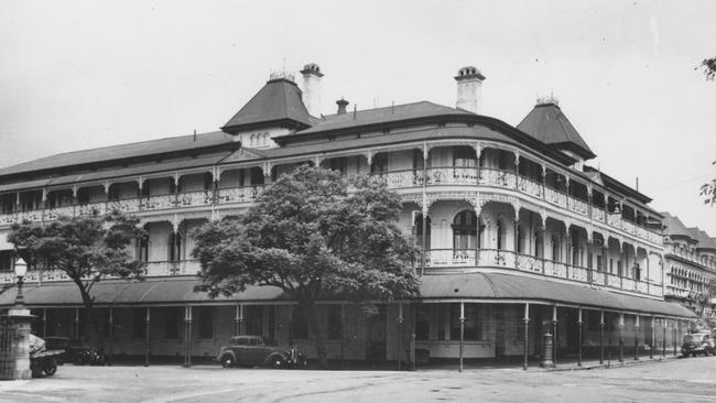 The Bellevue Hotel in Brisbane, where the then Peggy Maguire met the British Bodyline cricketers.