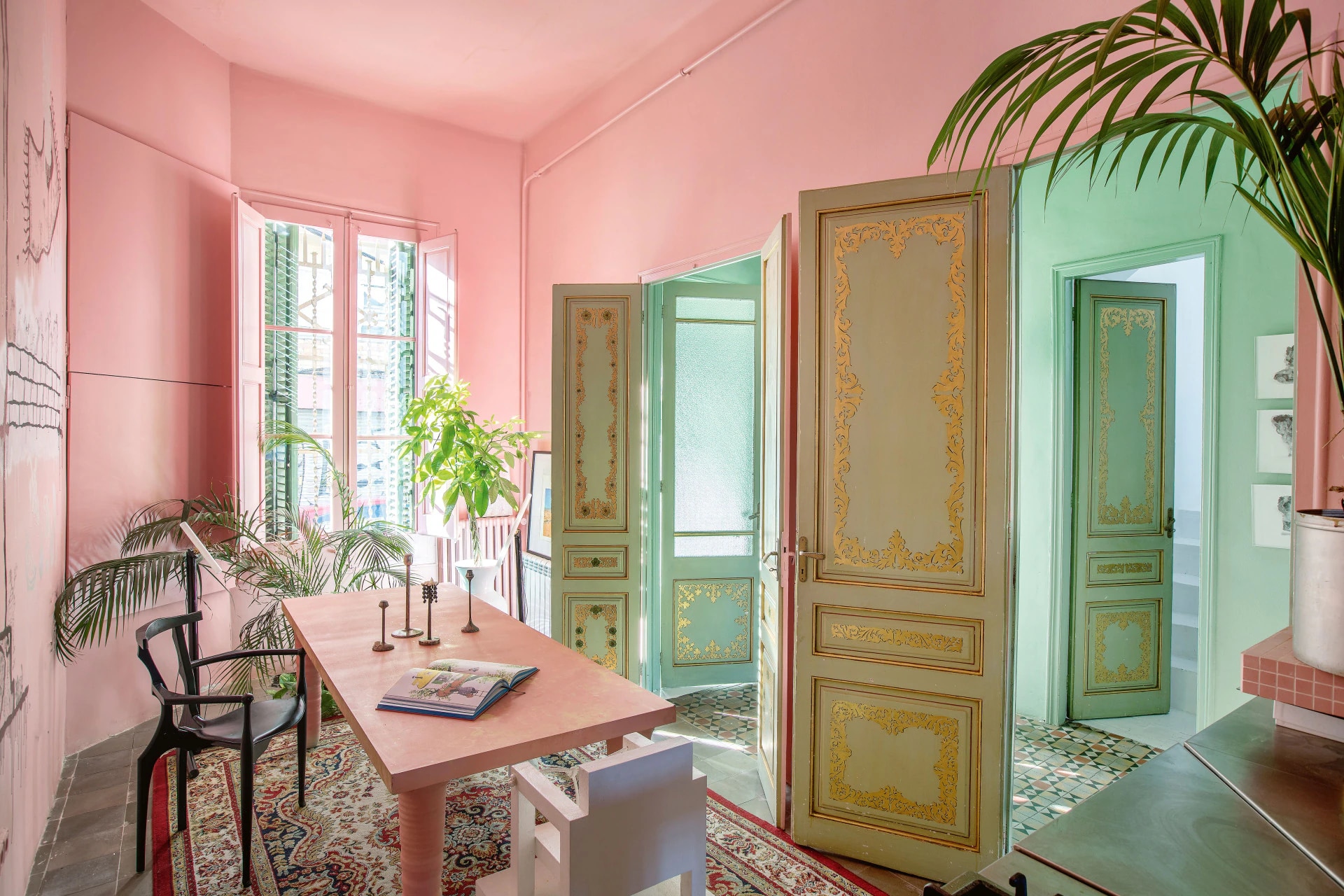 Décor do dia: sala de estar millennial pink - Casa Vogue