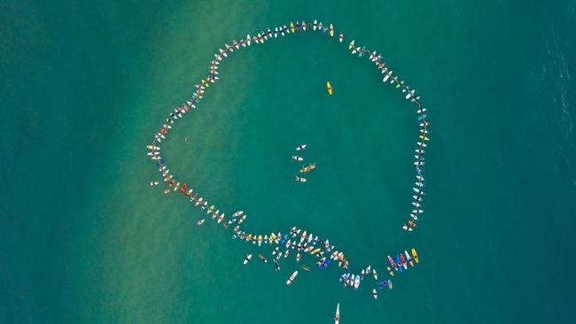 A paddle out was held in memory of well respected community member Raz Burtonwood who went missing in the ocean.