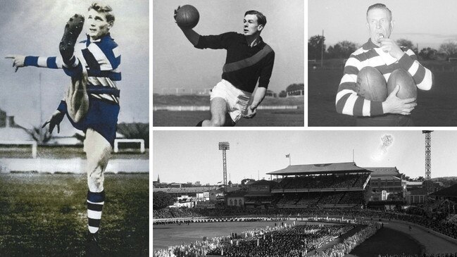 Geelong and Essendon battled it out at the Ekka in 1952.