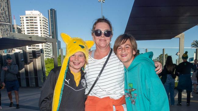 Fans ahead of the World Cup Matilda's v Sweden match at Suncorp Stadium. Photo - Stephen Archer