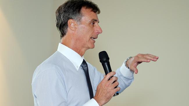 Greg Betts at a meeting at Southport Yacht Club for the Main Beach Association on the proposed towers on the Spit. Photo of Councillor Greg Betts. Pic by Richard Gosling