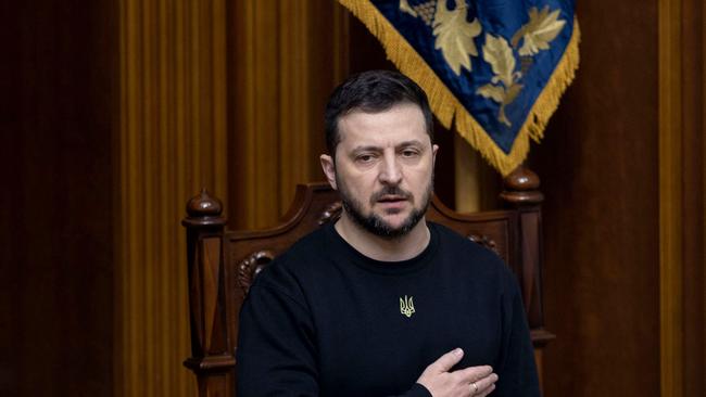 Ukrainian president Volodymyr Zelensky has said Russia has caused huge losses in by destabilising the energy market, calling the West’s response to sanction the eastern superpower “weak”. Picture: Supplied