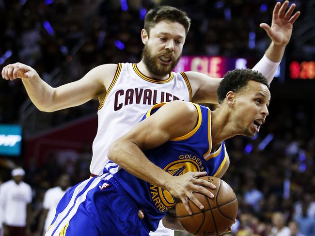 Matthew Dellavedova has a habit of pushing his mind and body to its limit — he once ended up in hospital after guarding Steph Curry. Picture: Getty Images