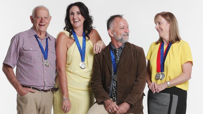 Pride of Australia medallists Lex Petersen, Rochelle Courtenary, John Hadok and Vanessa Fowler. Picture: Tara Croser