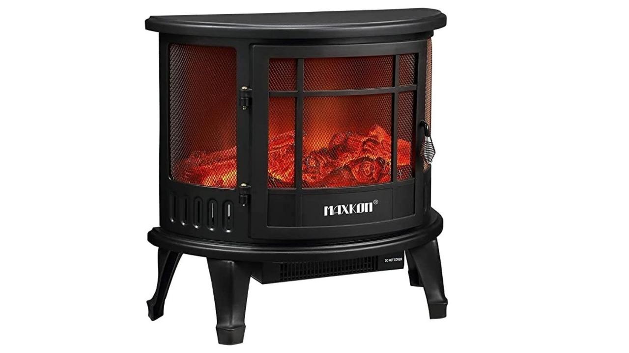 MAXKON 1800W Electric Fireplace Heater. Image: Supplied.