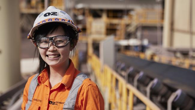 A worker at OZ Minerals' Prominent Hill mine in Far North South Australia. Picture: Supplied