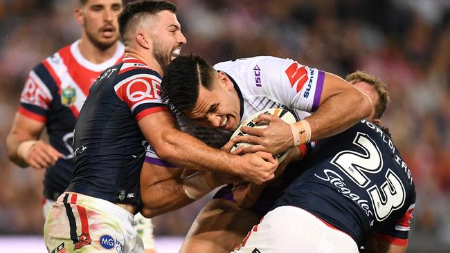 The hard work paid off for the Roosters attackers. (AAP Image/Dean Lewins)