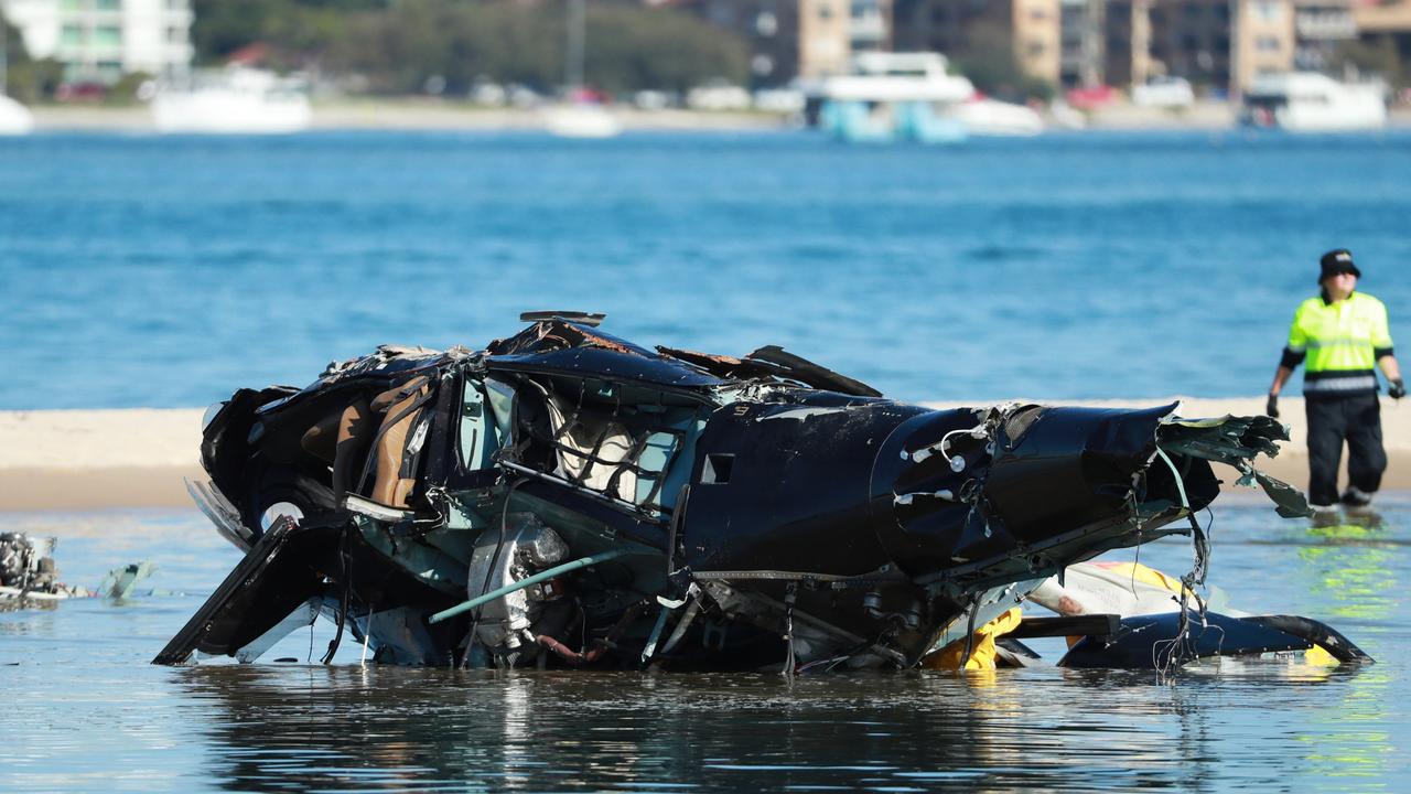 Sea World helicopter collision Four dead, two children fighting for