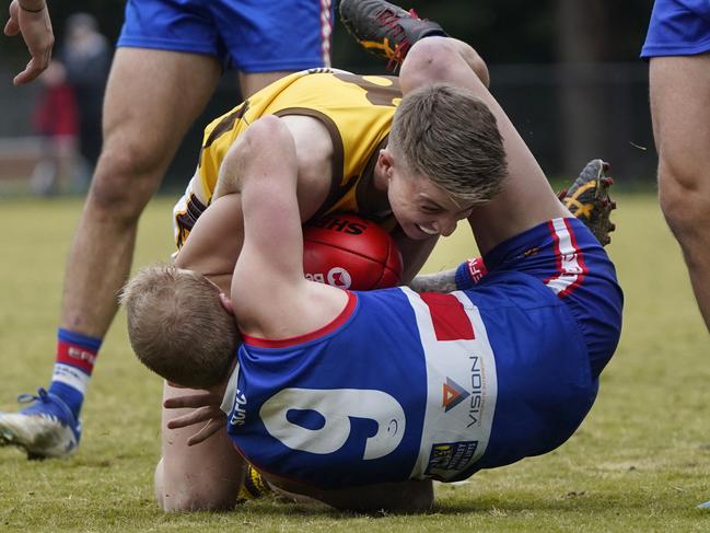 EFL Premier Division football 2022: South Croydon v Rowville at Cheong Park. Tyler Edwards (Rowville). Picture: Valeriu Campan