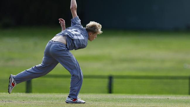 Stockton v Belmont in the semi-final of the 2024 SG Moore Cup cricket competition at Harker Oval. Picture: Michael Gorton