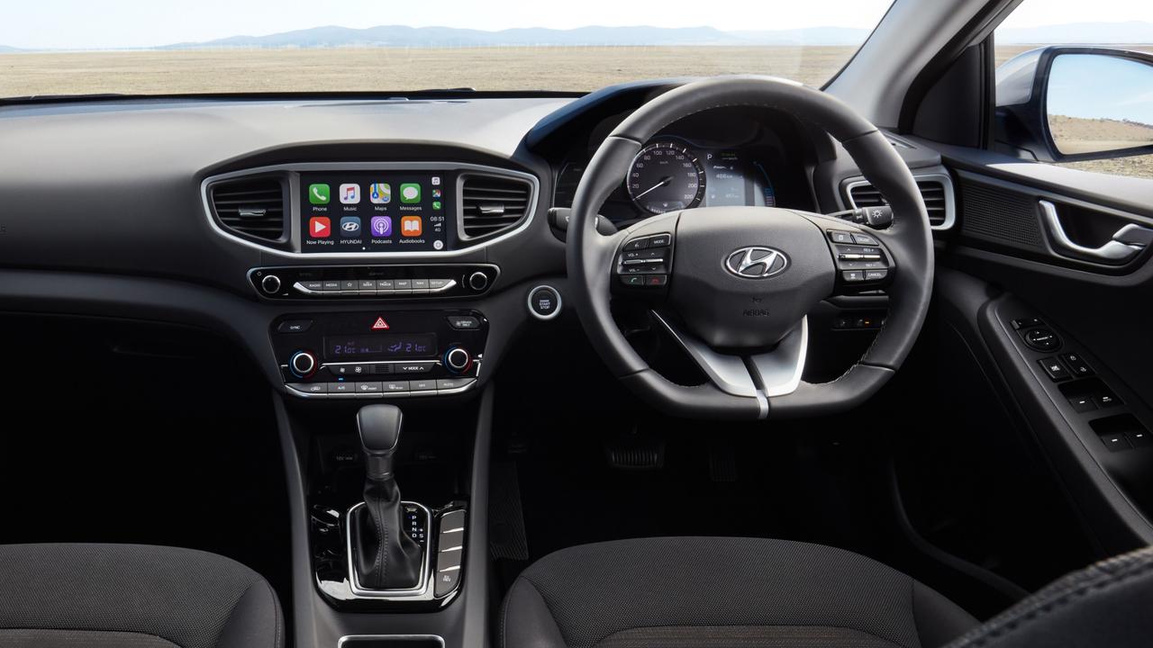 The Ioniq has a simple cabin.