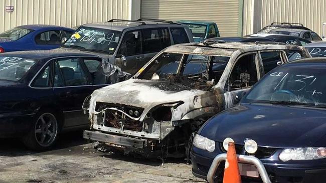 A 2008 model Toyota Prado was stolen from a Pine Mountain address during a home invasion and later found burnt out near Grandchester. Photo: David Nielsen / The Queensland Times. Picture: David Nielsen