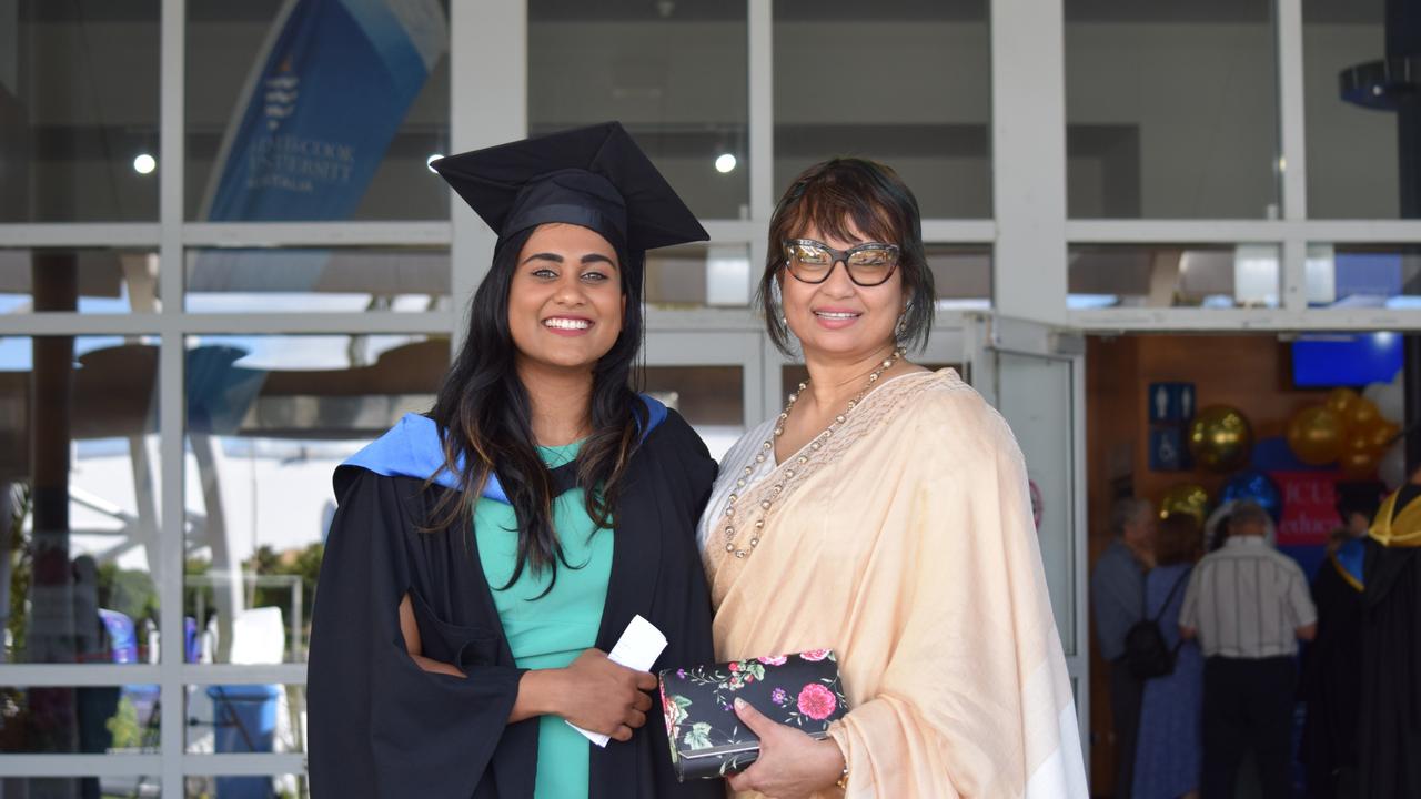 Bachelor of Commerce graduate Suhithri Paranamanage with her mother Lorainne Cooray who flew from Sri Lanka for the ceremony.