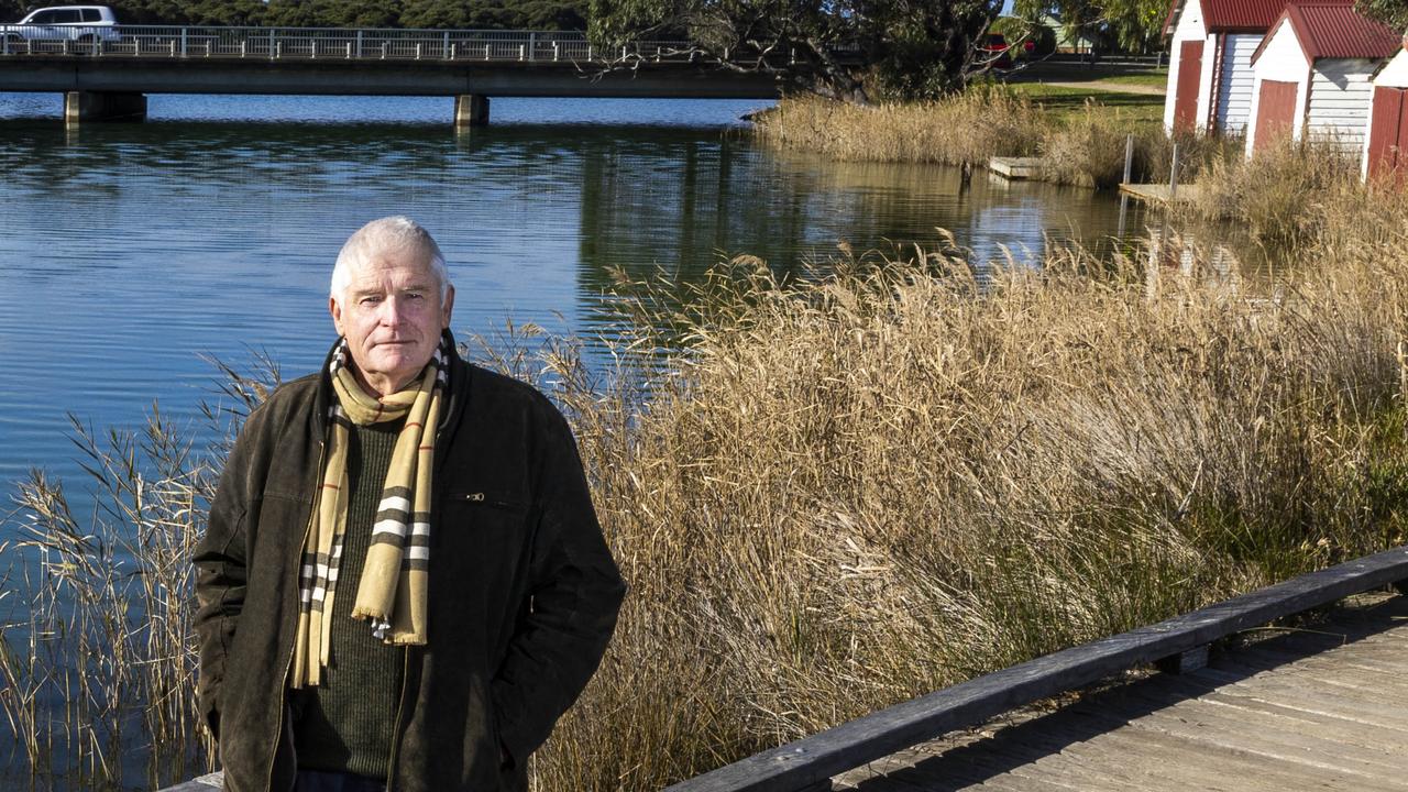 Friends of Anglesea River member Dick O’Hanlon by the Anglesea River in 2022. Picture: Aaron Francis