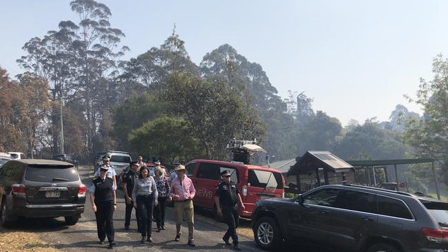 Premier Annastacia Palaszczuk inspecting the devastating fires. Picture: Andrew Potts