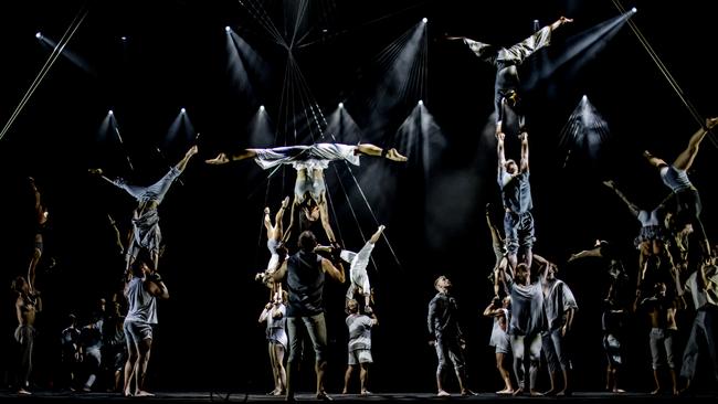 Adelaide-based acrobatic troupe Gravity and Other Myths finally get to perform The Pulse in sydney. Picture: Darcy Grant