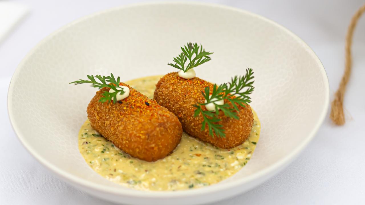 The ham hock croquettes at the new Victory Lane restaurant in Ascot.