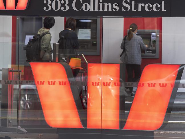 Westpac Bank signage is seen in Melbourne, Sunday, 5 May 2019. Westpac is due to deliver in financial half year results tomorrow, Monday 6 May, 2019. (AAP Image/Ellen Smith) NO ARCHIVING