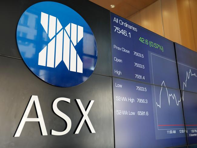 SYDNEY, AUSTRALIA - NewsWire Photos DECEMBER 5, 2022: Screens at the  Australian Stock Exchange ASX in central Sydney.Picture: NCA NewsWire / Damian Shaw