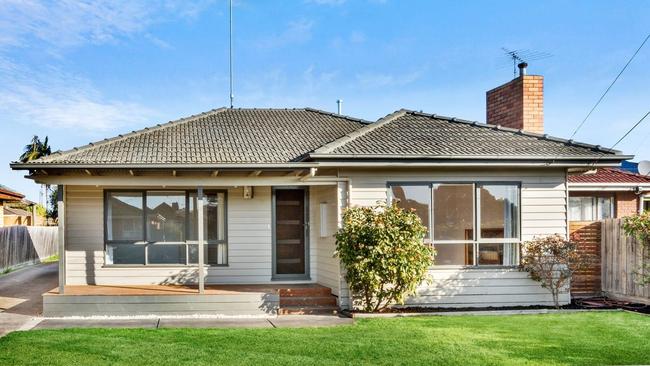 The three-bedroom house at 1/6 Glover St, Newcomb, is on the market for a price guide from $495,000 to $525,000.