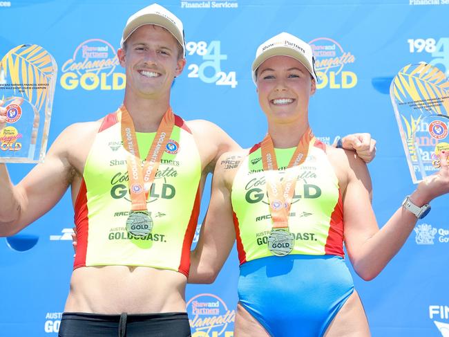 Coolangatta Gold men's (Mitchell Stitt) and women's (Piper Harrison) Short Course champions 2024