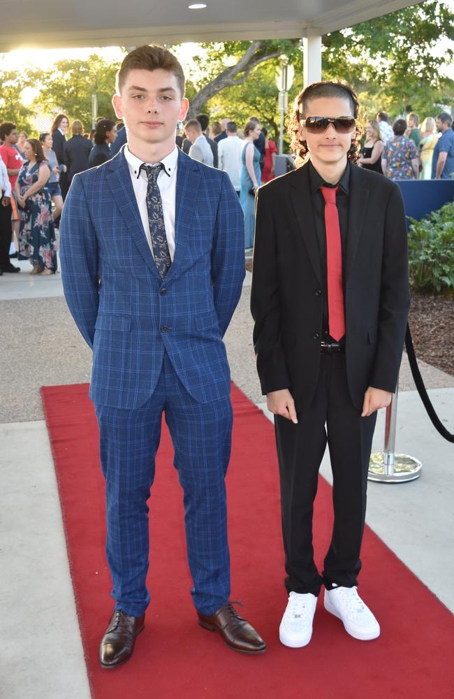 Prestyn Beyne and Phoenix Poland at the Mountain Creek State High School formal on November 18, 2022. Picture: Sam Turner