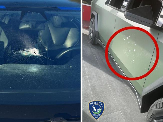 Police in Oregon say shots were fired at a Tesla dealership. Photo: Tigard Police Department