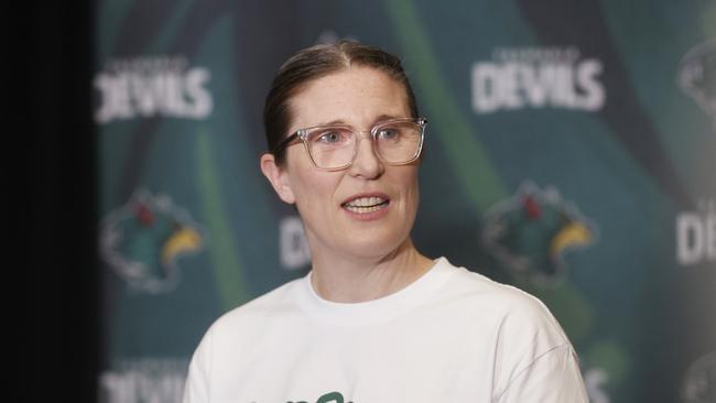 Tasmania Devils’ Kath McCann. Picture: Nikki Davis-Jones